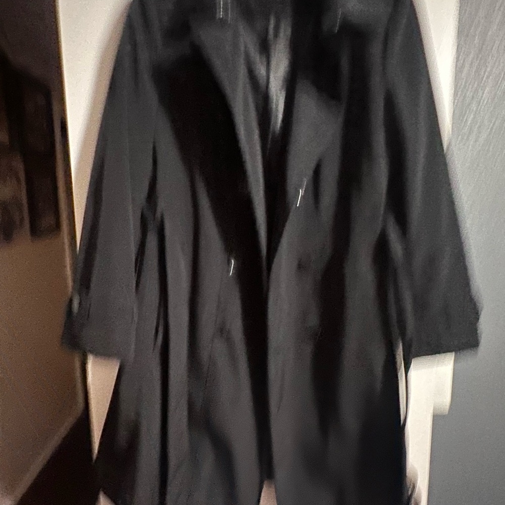 Calvin Klein Black Trench Coat - Picture 2 of 4